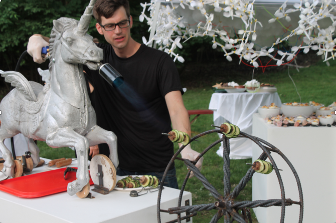 Molded aluminum Pegacorn for roasting vegetables by Sam Geer