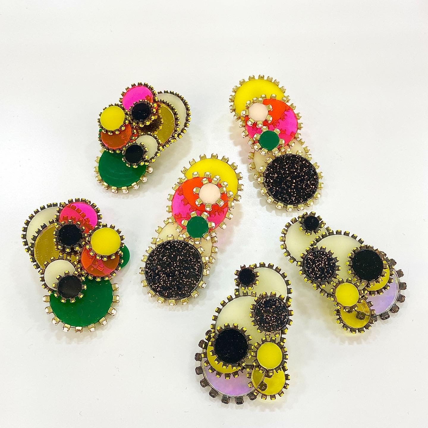 Acrylic and Rhinestones Earrings_1.JPG