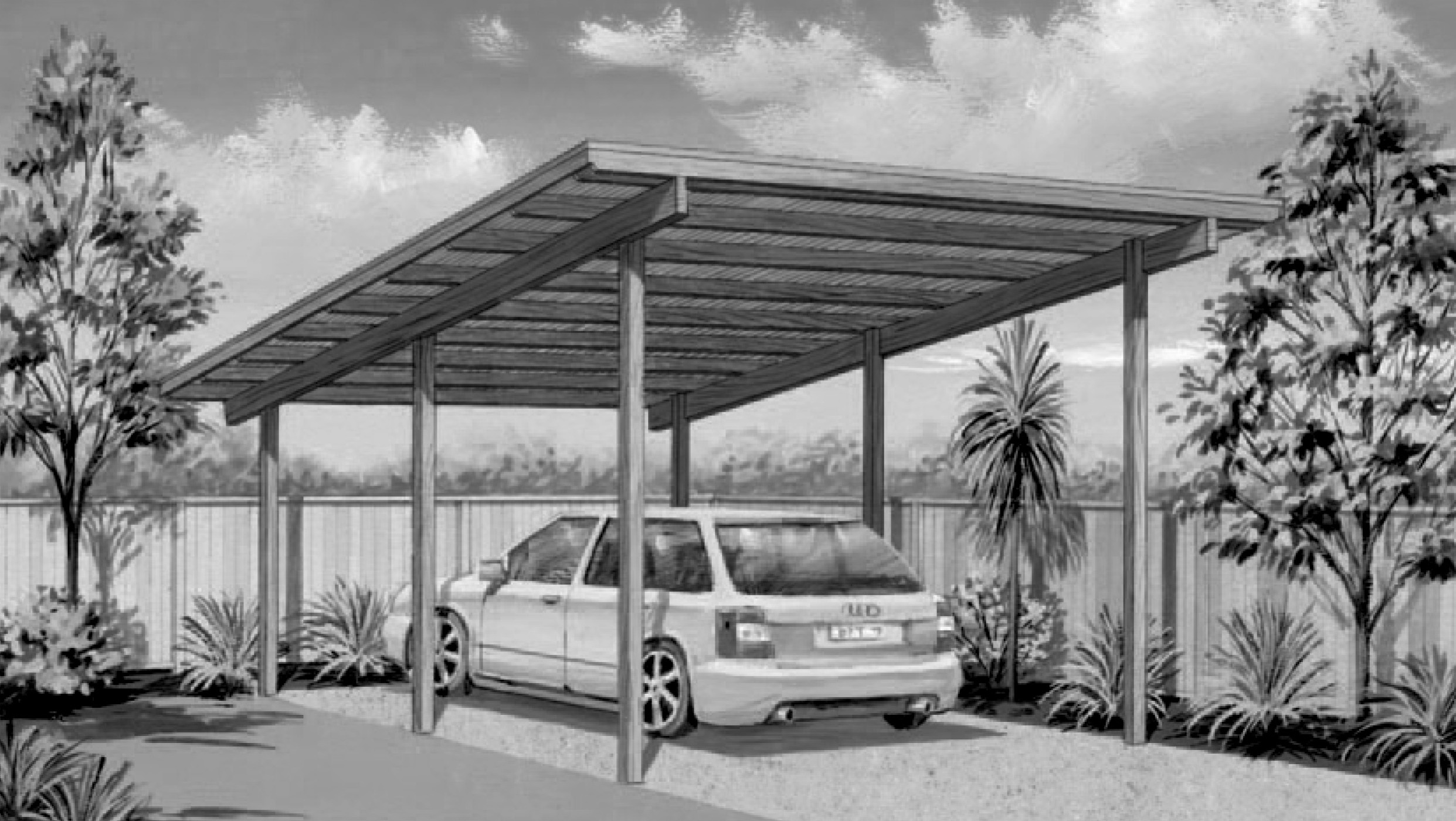 Single Carport H24