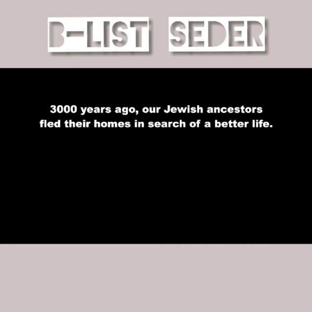 Opening Scene! Watch more, link in bio! Inspired by #SaturdayNightSeder, the #BListSeder gathers the brilliant talent of Jewish performers that haven&rsquo;t quite made it to Hollywood and Broadway, at least not yet. We are here to entertain you, so 