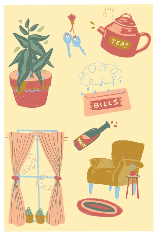 Home Comforts Part 1. Digital Illustration (2018)