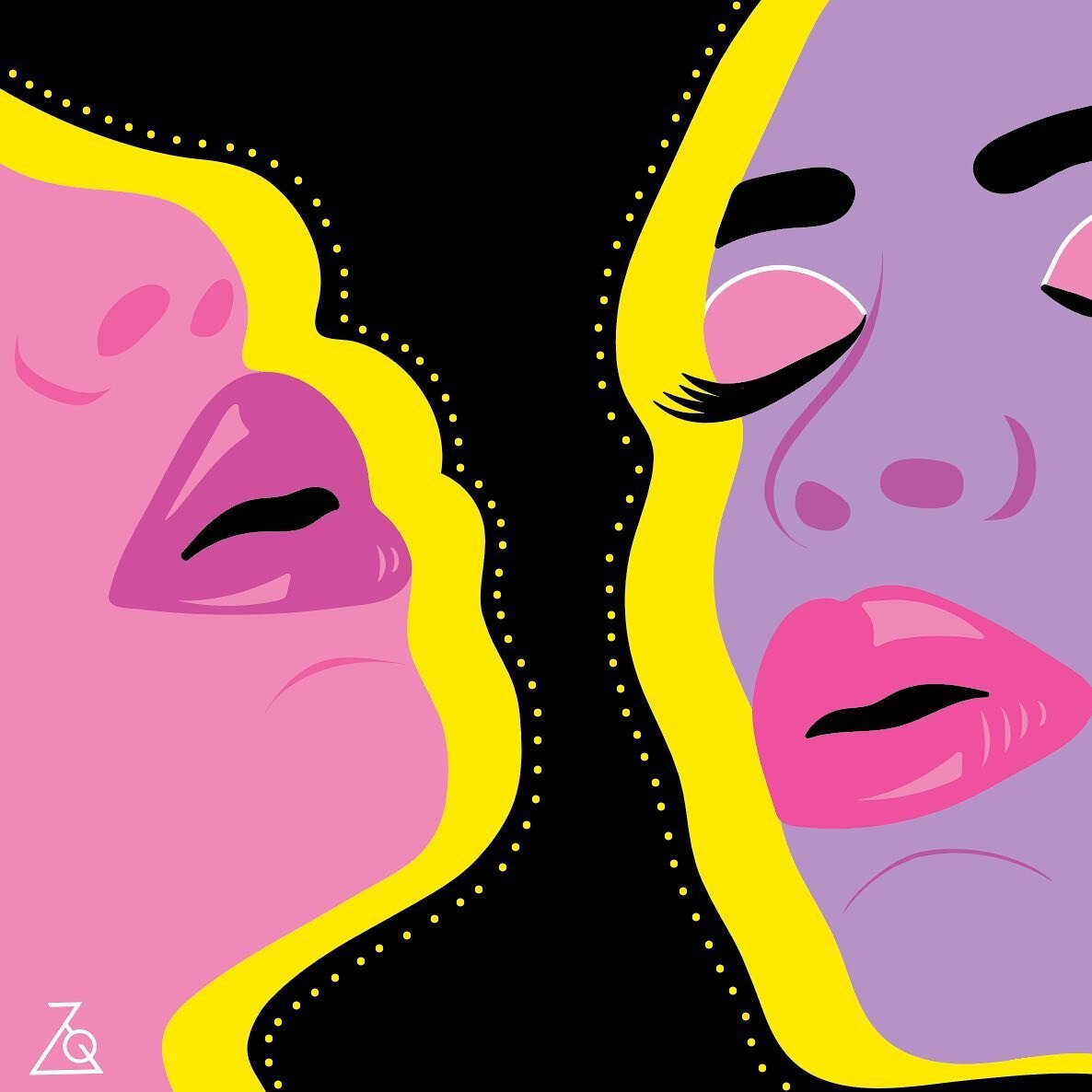 &lsquo;Two Hearts&rsquo; 💛💖 
.
.
.
#womenofillustration #femaleartists #ladieswhodesign #wearemakingmagic #womenwhodraw #atribeofwomen #womenillustrators #graphicdesigner #vectorillustration #illustratorsofinstagram #weloveillustration #graphicarti