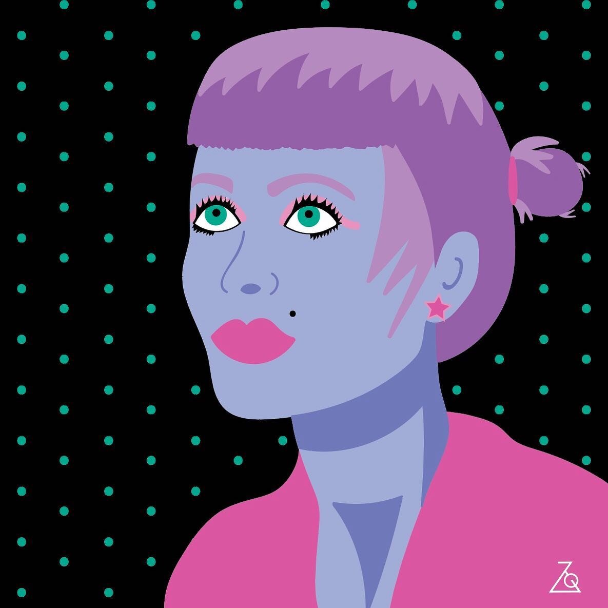 &lsquo;Spacey&rsquo; 🛸💜🛸
.
.
.
#womenofillustration #femaleartists #ladieswhodesign #girlsmakingmagic #atribeofwomen #graphicdesigner #illustratorsofinstagram #womenofcreation #creativewomen #weloveillustration #graphicartist #designfeed #visualgr