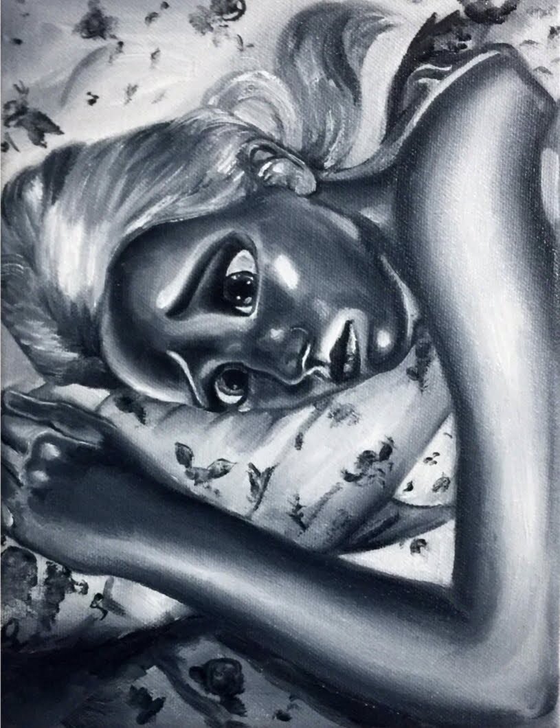 Ihr Gemälde “Sad Robot” hat Charlie Stein für die Ausstellung NFT(Kitties) LAB der Bark Berlin Gallery animiert.