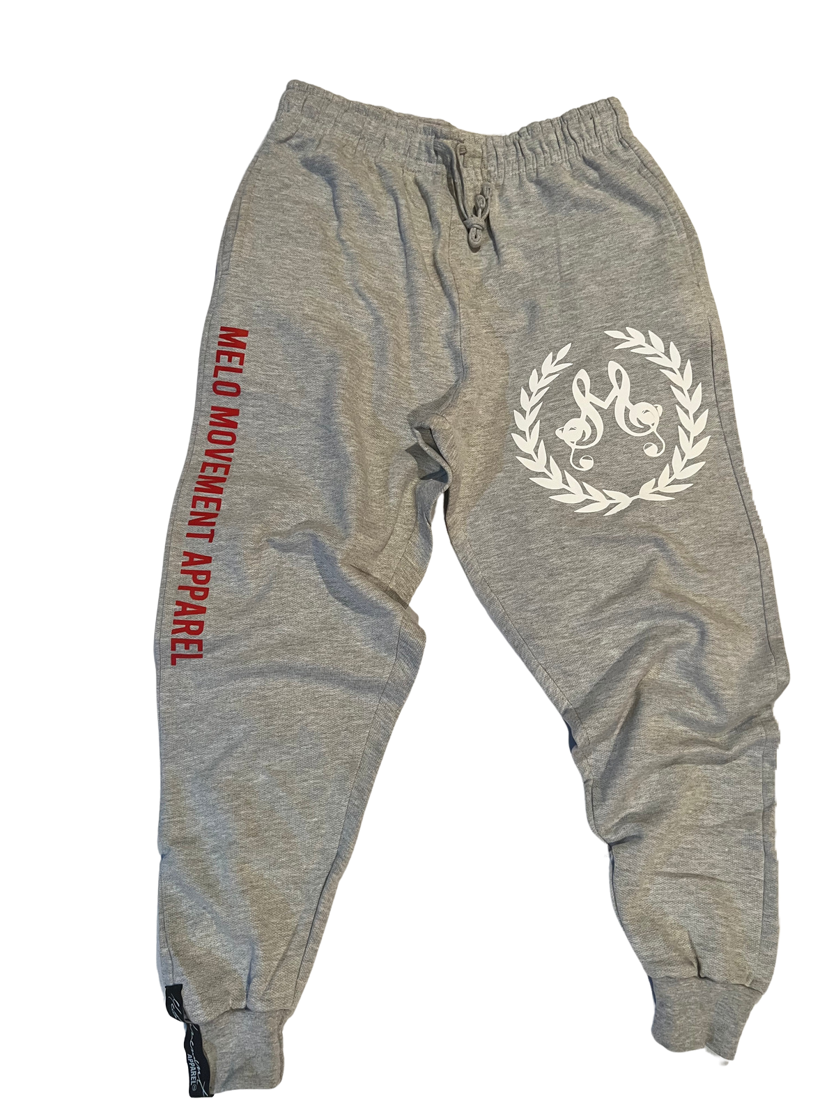 MELo Movement Apparel Everyday Movement Collection Sweatpants - Heather Grey w Red