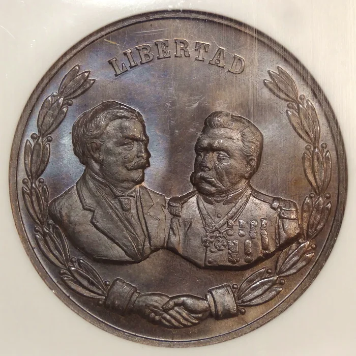 HK-388, Taft-Diaz Meeting, Spanish Version, Near Gem NGC MS-64