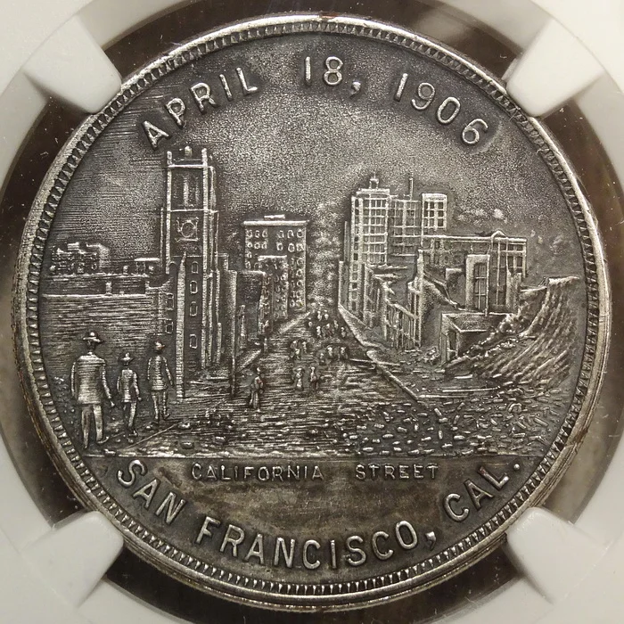 HK-340A, San Francisco Earthquake Souvenir, RARE Uncirculated, NGC-61
