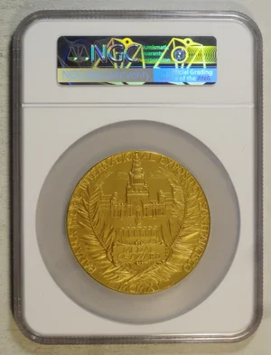 1915 Panama-Pacific Exposition Gold Award Medal, Gem BU, NGC MS-65