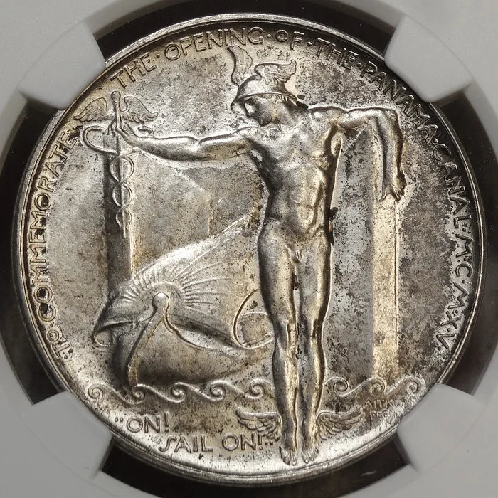 HK-399, 1915 Panama-Pacific Official Medal in Silver, NGC MS-64