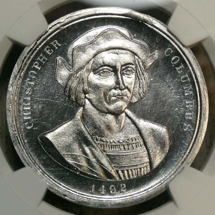 HK-228, Columbus Bust Dollar, 1893 Columbian Expo, NGC MS-64DPL, Rare