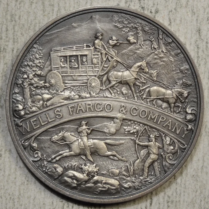 HK-296, Wells Fargo Semicentennial 1902, Uncirculated with Original Box