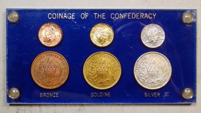 Set of Robert Bashlow Confederate Coinage Restrike Tokens, Rare