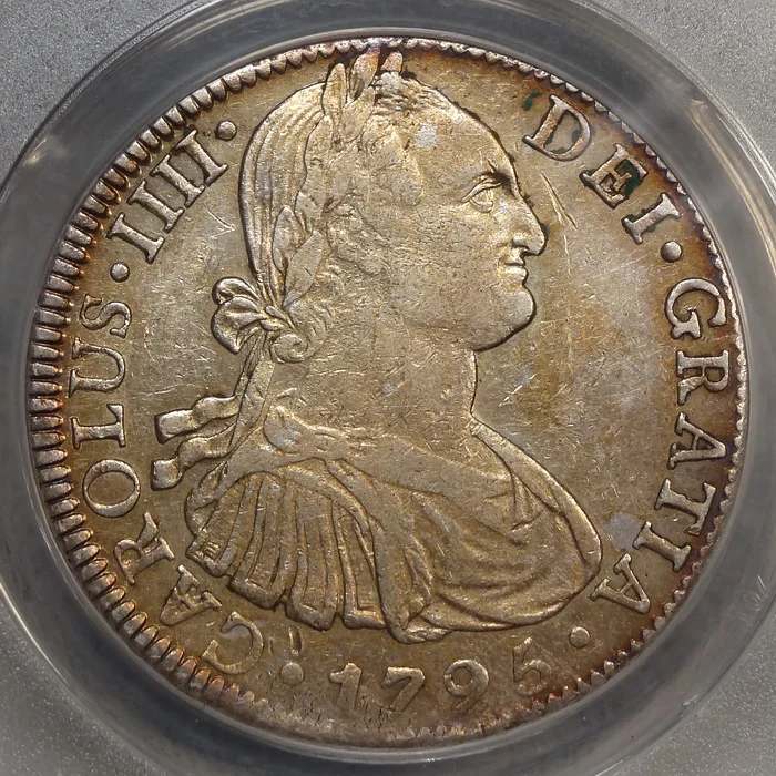 1795 Spanish Mexico 8 Reales, Choice Extremely Fine, Interesting Color