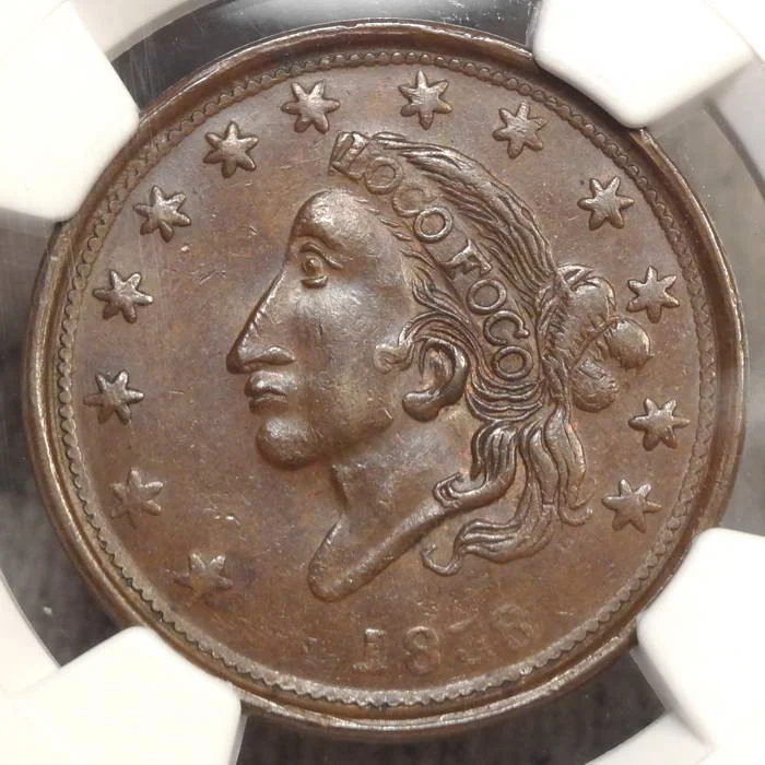 Satyrical 1838 Hard Times Token, "Loco Foco", HT-63, Low-55