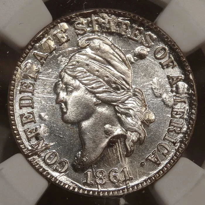Bashlow Confederate Cent Restrike in Silver, Superb Gem NGC MS-67
