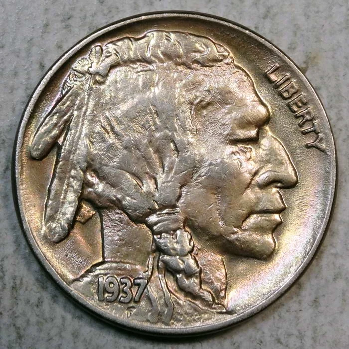 1937-D Buffalo Nickel, Three Legs, Famous Error/Variety