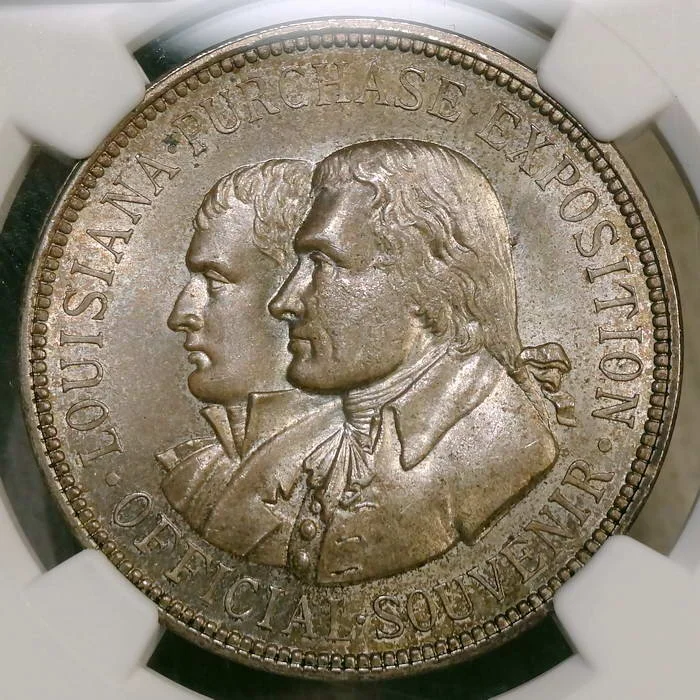 HK-299, Official Medal 1904 Louisiana Purchase Expo, Gem Unc with Original Envelope!