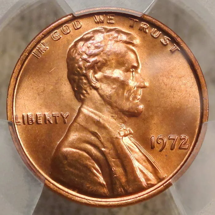 1972 Doubled Die Lincoln Cent, Gem BU, PCGS MS-65RD