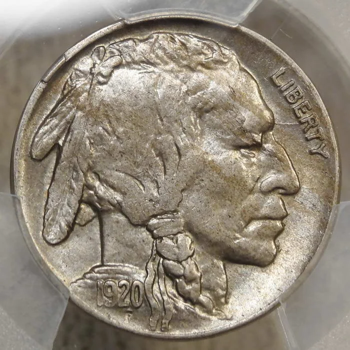 1920-D Buffalo Nickel, Choice Almost Uncirculated, PCGS AU-58, Rare