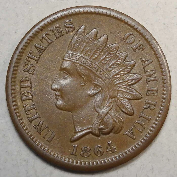 1864 Bronze Indian Cent, Choice Uncirculated