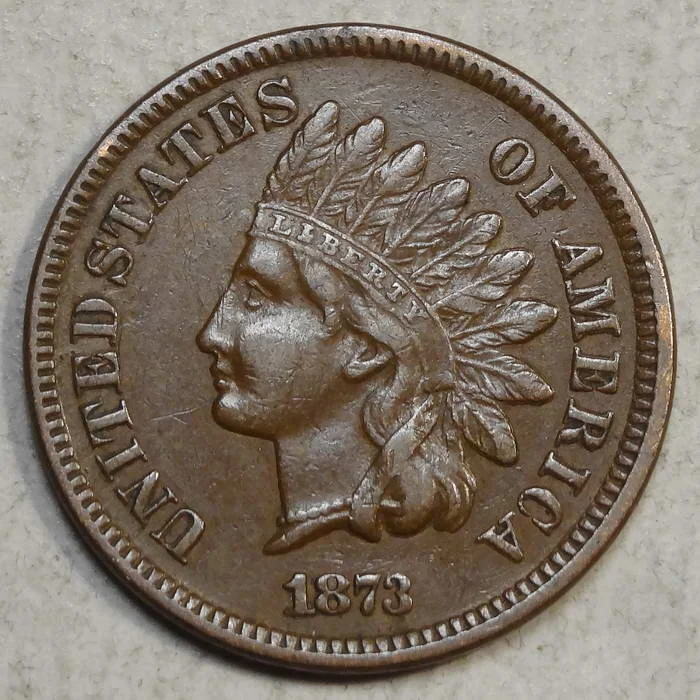 1873 Indian Cent, Open 3, Extremely Fine, Problem Free