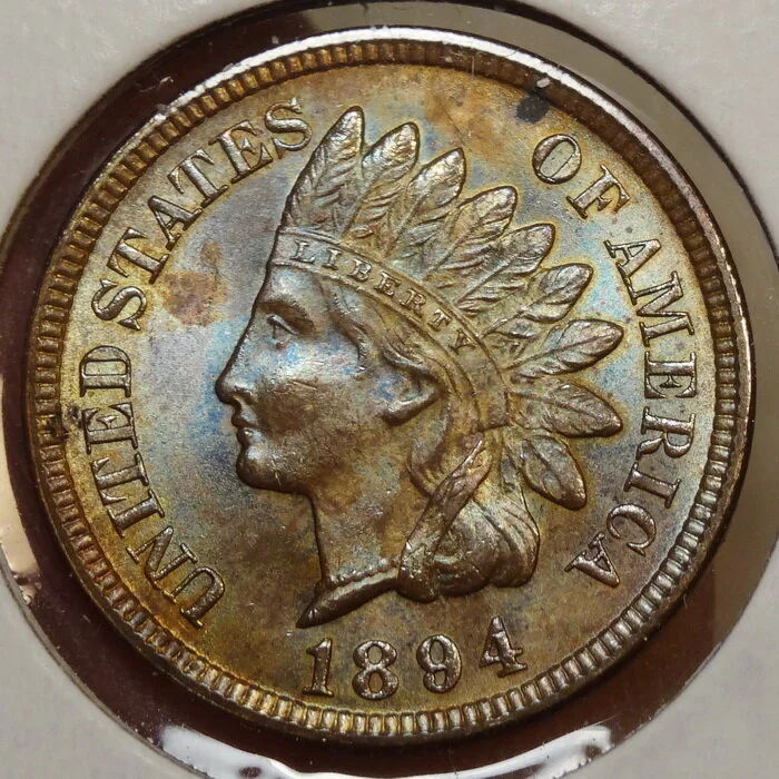 1894 Indian Cent, Choice Uncirculated, Interesting Color