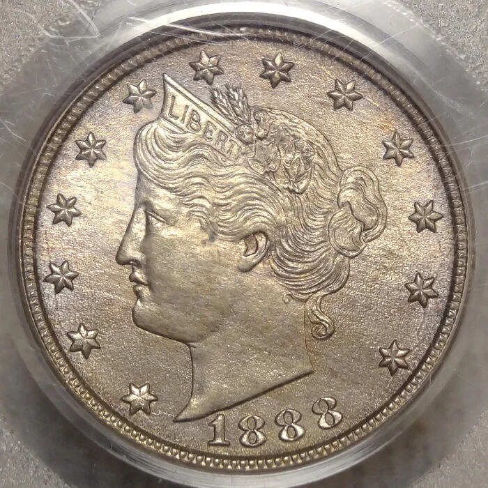 1888 Liberty Nickel, Gem BU, PCGS MS-65