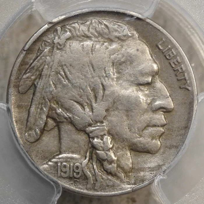 1919-D Buffalo Nickel, Extremely Fine+, PCGS XF-45