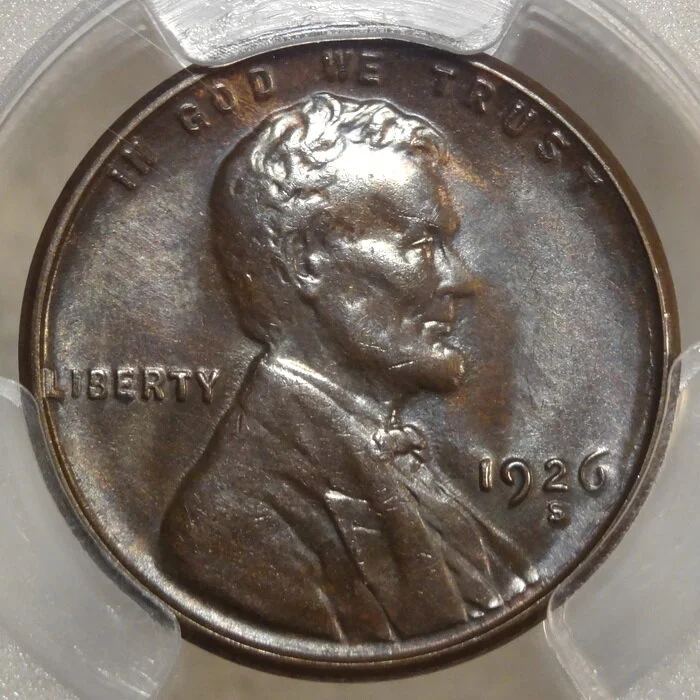 1926-S Lincoln Cent, Choice Uncirculated, PCGS MS-64BN