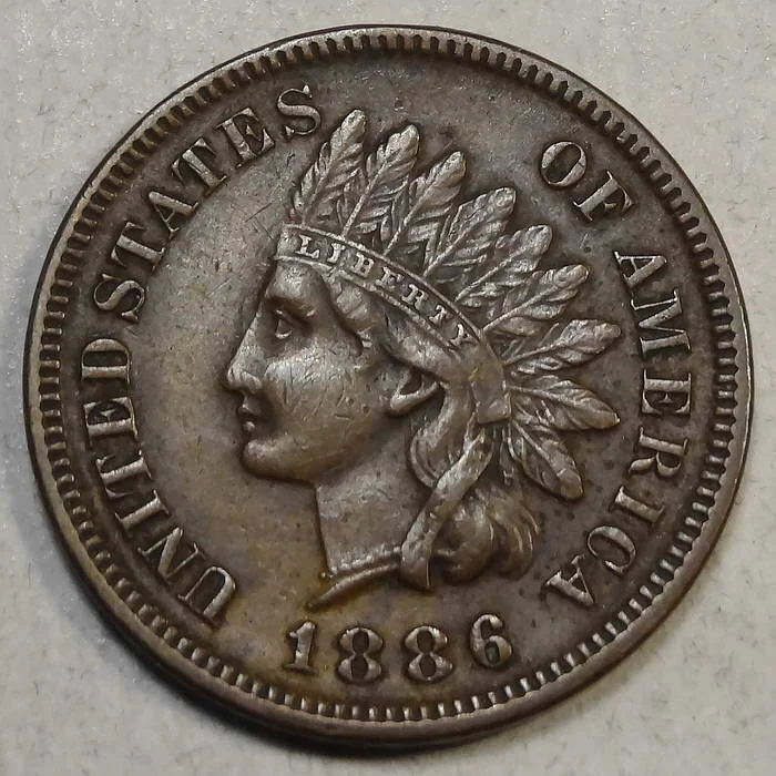 1886 Indian Cent, Type One, Choice Extremely Fine