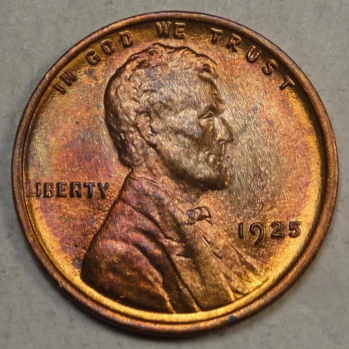 1925 Lincoln Cent, Choice Uncirculated, Interesting Color