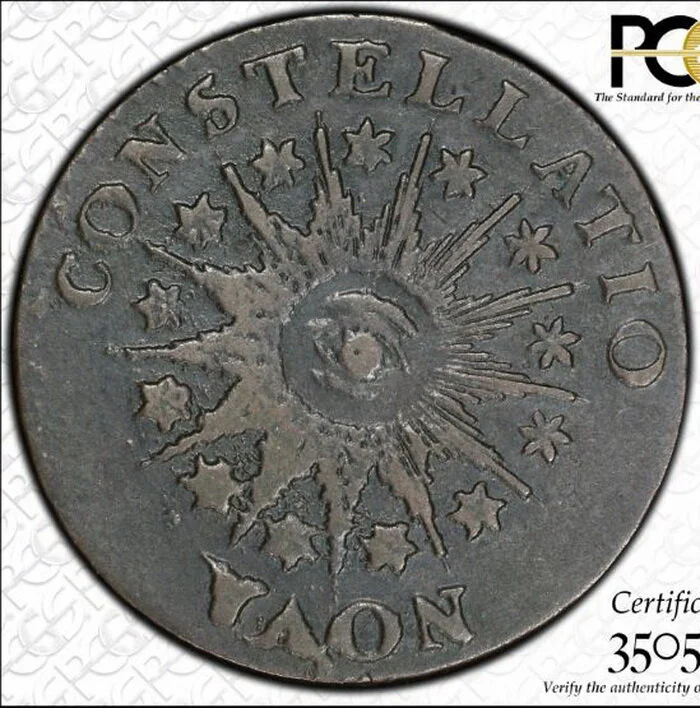 1785 Nova Constellatio, Early U. S. Speculative Coinage, PCGS XF-40