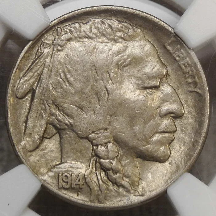1914-D Buffalo Nickel, NGC/CAC AU-58, Original "Slider"