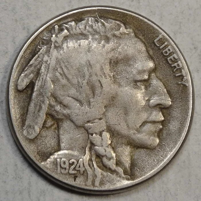 1924-S Buffalo Nickel, Choice Very Fine, With Complete Horn