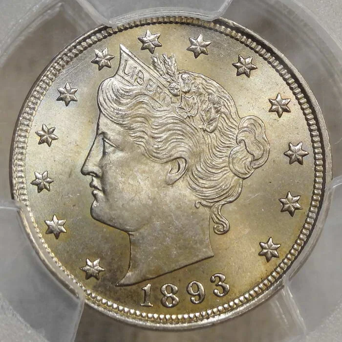 1893 Liberty Nickel, Gem Uncirculated PCGS MS-65, Pretty Coin