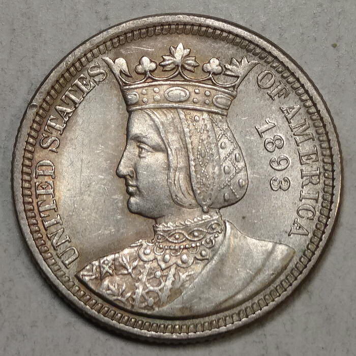 1893 Isabella Commemorative Quarter, Choice Almost Uncirculated