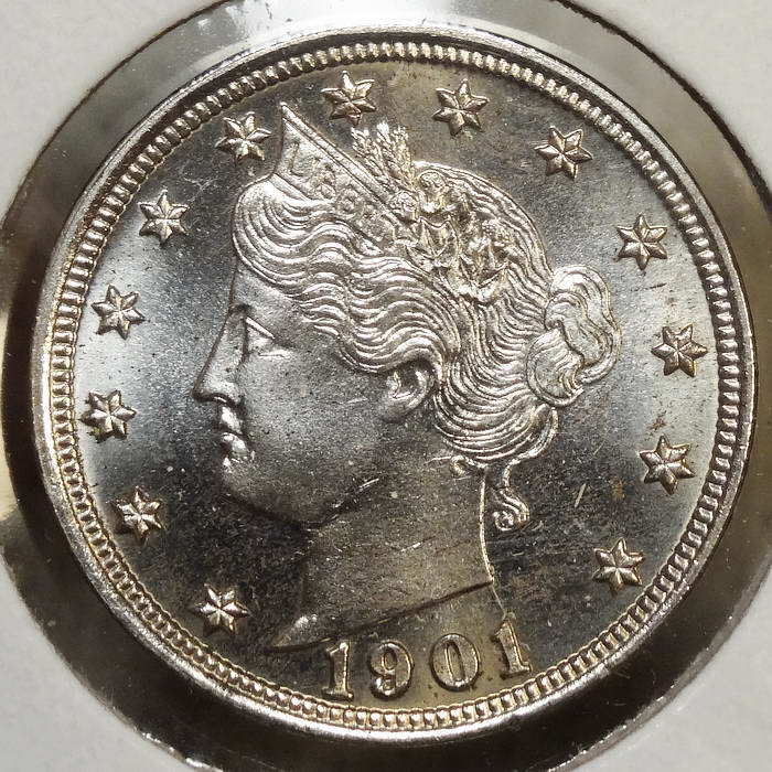 1901 Liberty Nickel, Choice Proof, PCGS PR-64