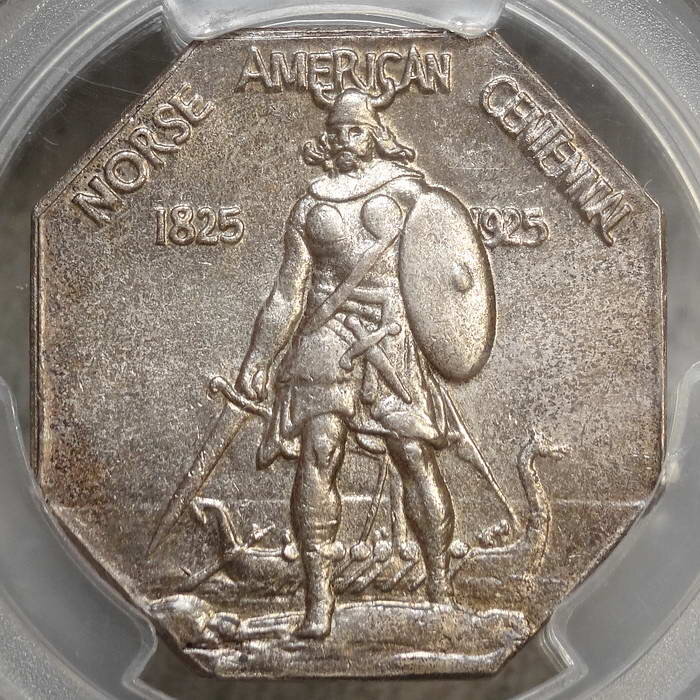 1925 Norse American Centennial, Thick Planchet, PCGS/CAC MS-64