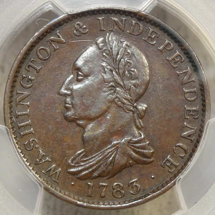 1783 Washington "Cent", Draped Bust, 19th Century Colonial Token Issue
