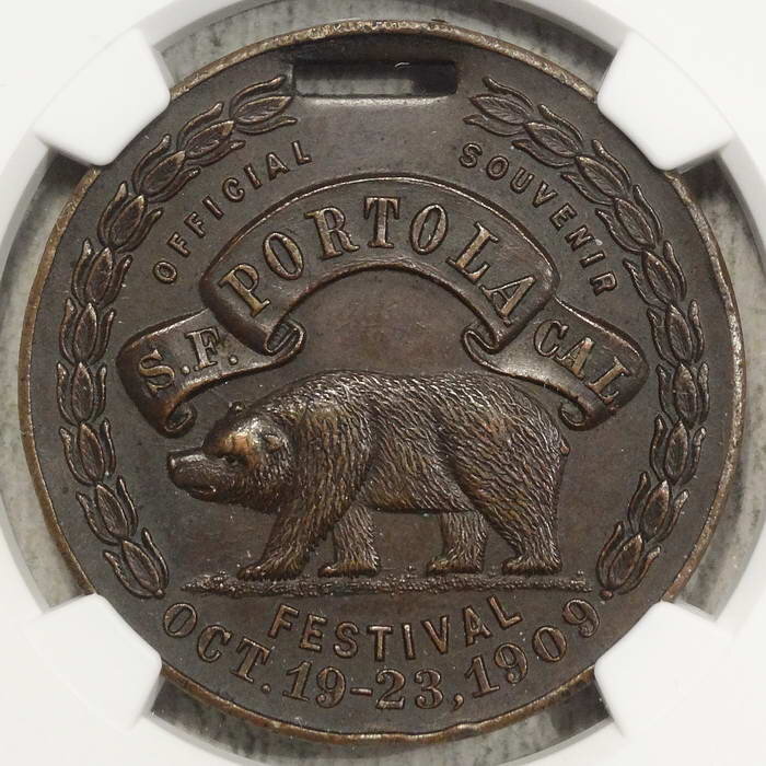 HK-389, 1909 Portola Festival Official Souvenir, Choice Uncirculated, NGC MS-63