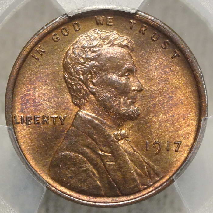 1917 Lincoln Cent, Gem Uncirculated, PCGS MS-65RB