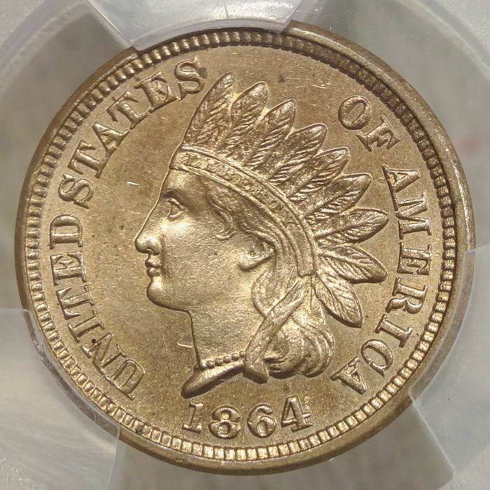 1864 CN Indian Cent, PCGS MS-64, Nice Type Coin