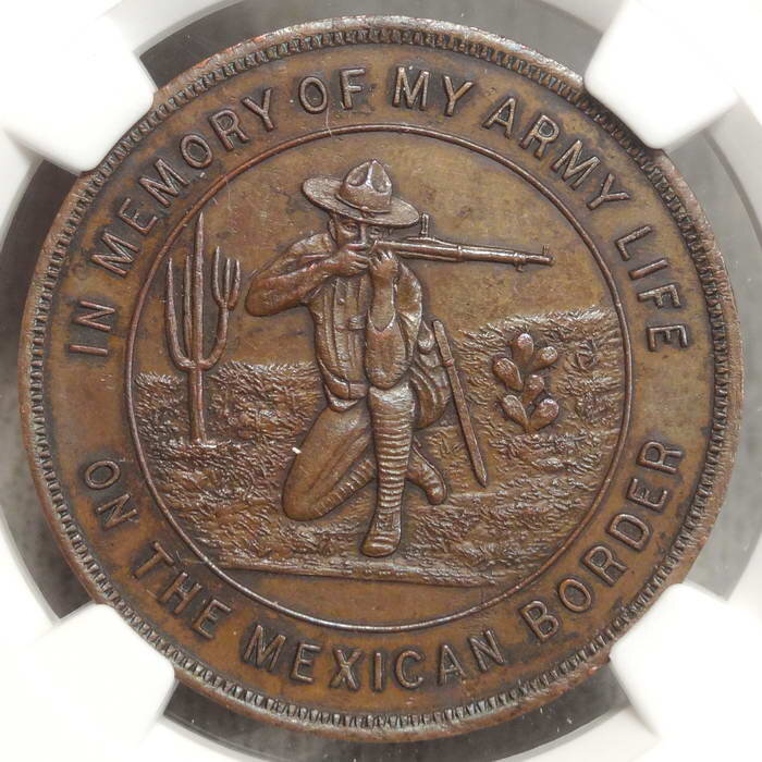 HK-894D, Army Life on the Mexican Border, RARE, NGC MS-63, Tied for Top Pop