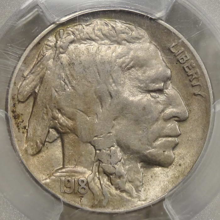 1918-S Buffalo Nickel, Almost Uncirculated, PCGS AU-55