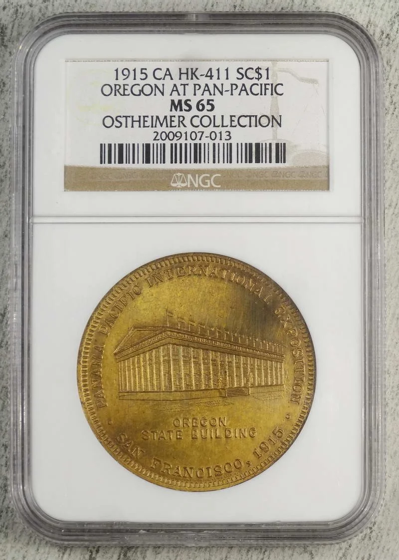 HK-411 Oregon State Fund Dollar, 1915 Panama-Pacific Exposition