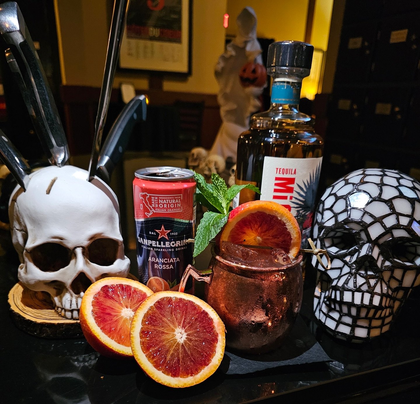 Double, double, toil and trouble&mdash;try our Witches Blood Paloma this Halloween. Crafted with Mi Campo Tequila, Blood Orange San Pellegrino, fresh grapefruit and lime juices, a hint of honey, and finished with a blood orange garnish, mint, and a d