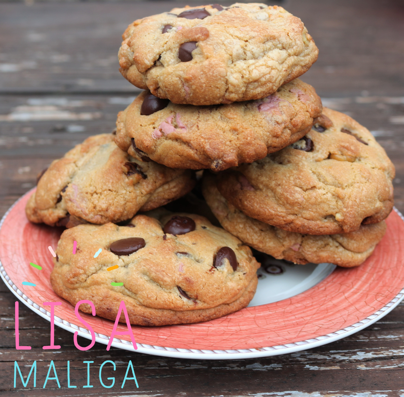 Jumbo Chocolate Chip & Ruby Chocolate Chunk Cookies Recipe
