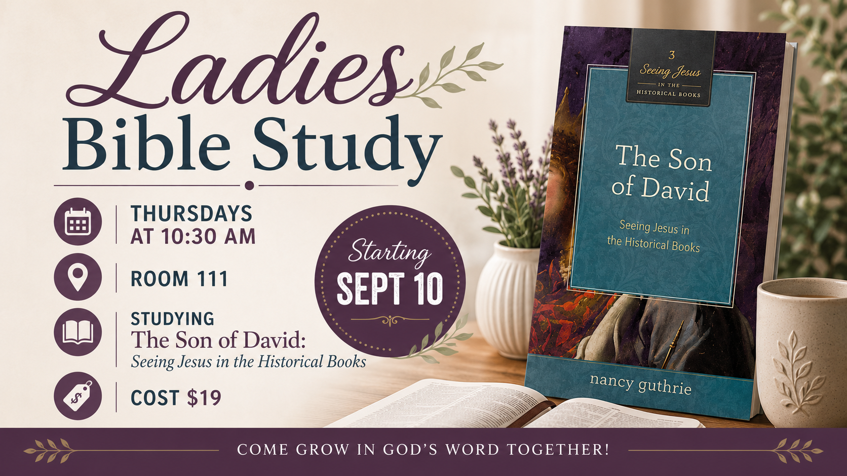 Ladies Thursday AM Bible Study Launch