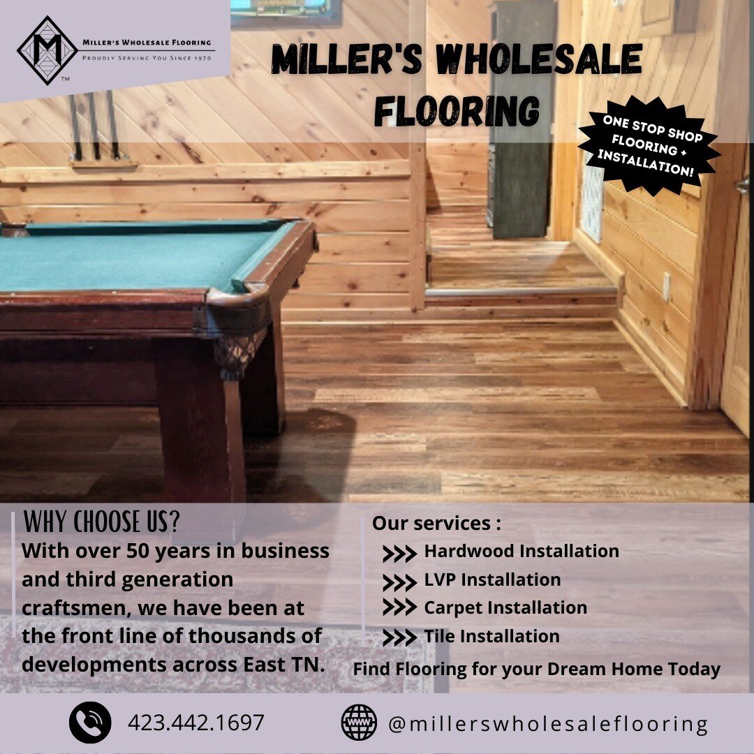 We offer Linoleum, Carpet, Vinyl Planks, Engineered Hardwood, Prefinished Solid Hardwood, Unfinished Solid Hardwood and more!

Come see us at 433 Isbill Rd. Madisonville, Tennessee for all of your flooring needs.