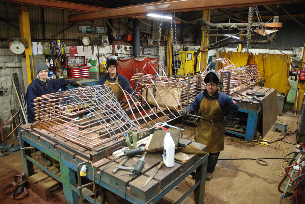 Copper Sculpture by Rebecca Gouldson under fabrication by Art Fabrications www.rebeccagouldson.co.uk